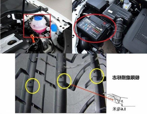 蓄电池、防冻液、轮胎的检查